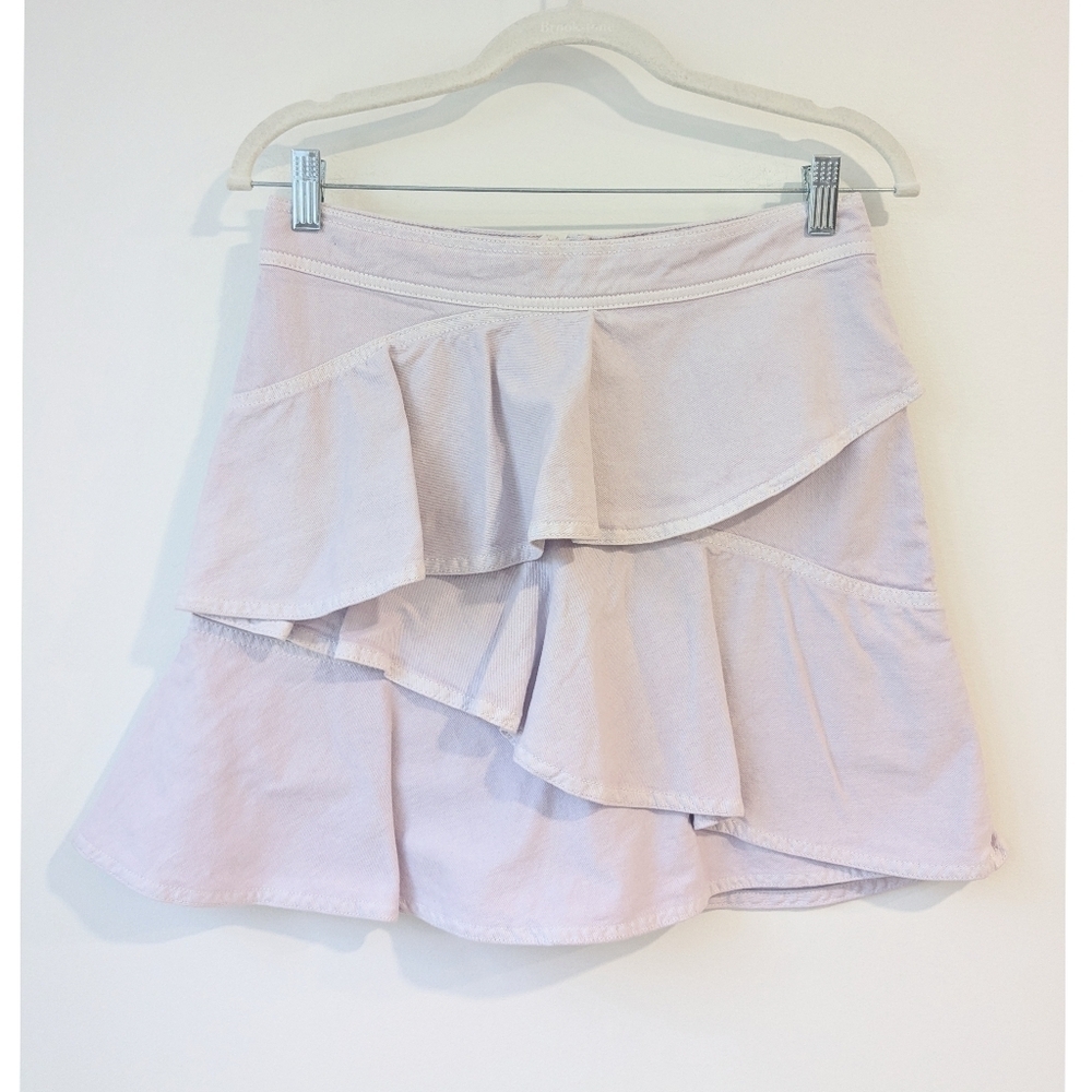 Isabel Marant Lilac Denim Ruffle Skirt - Picture 2 of 6